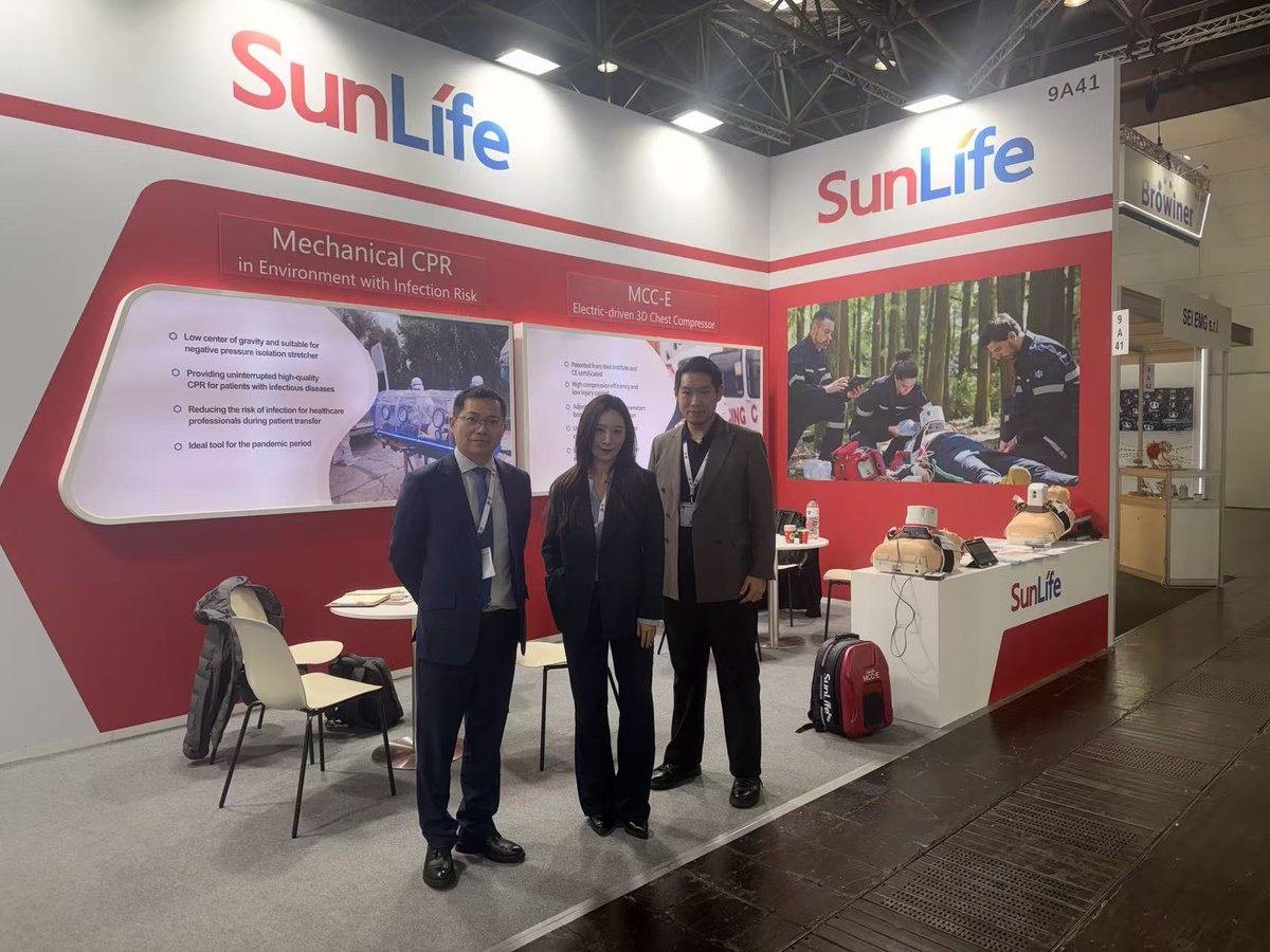 Sunlife_Medical's tweet photo. Thank you all for visiting SunLife's booth at Medica!
Your support is invaluable, and the conversations we shared were truly energizing.
We will look forward to meeting you next year!
#MEDICA #medicaldevice #emergency #EMS #Düsseldorf #cpr #chestcompression #hospital #ambulance https://t.co/h1ReR9R2rR