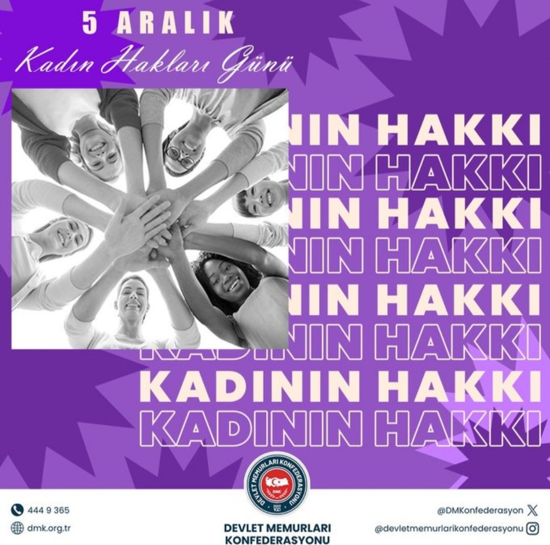 5 Aralık 1934, kadınların seçme ve seçilme hakkına kavuştuğu, güçlendiği tarihi bir gündür.

Eşit temsil, adil yaşam ve güçlü bir gelecek için kadınların toplumsal hayattaki mücadelesini desteklemeye kararlılıkla devam ediyoruz.

5 Aralık Dünya Kadın Hakları Günü kutlu olsun.