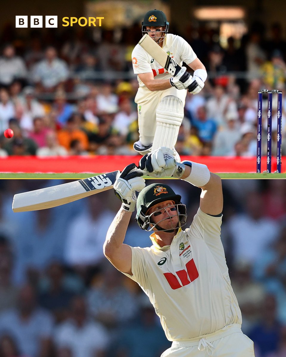 bbctms's tweet photo. As promised, Steve Smith is batting with black tape under his eyes, in the style of Shivnarine Chanderpaul. 👀

Will it help the Australia captain under the lights? 💡 https://t.co/xFlD81zQB3