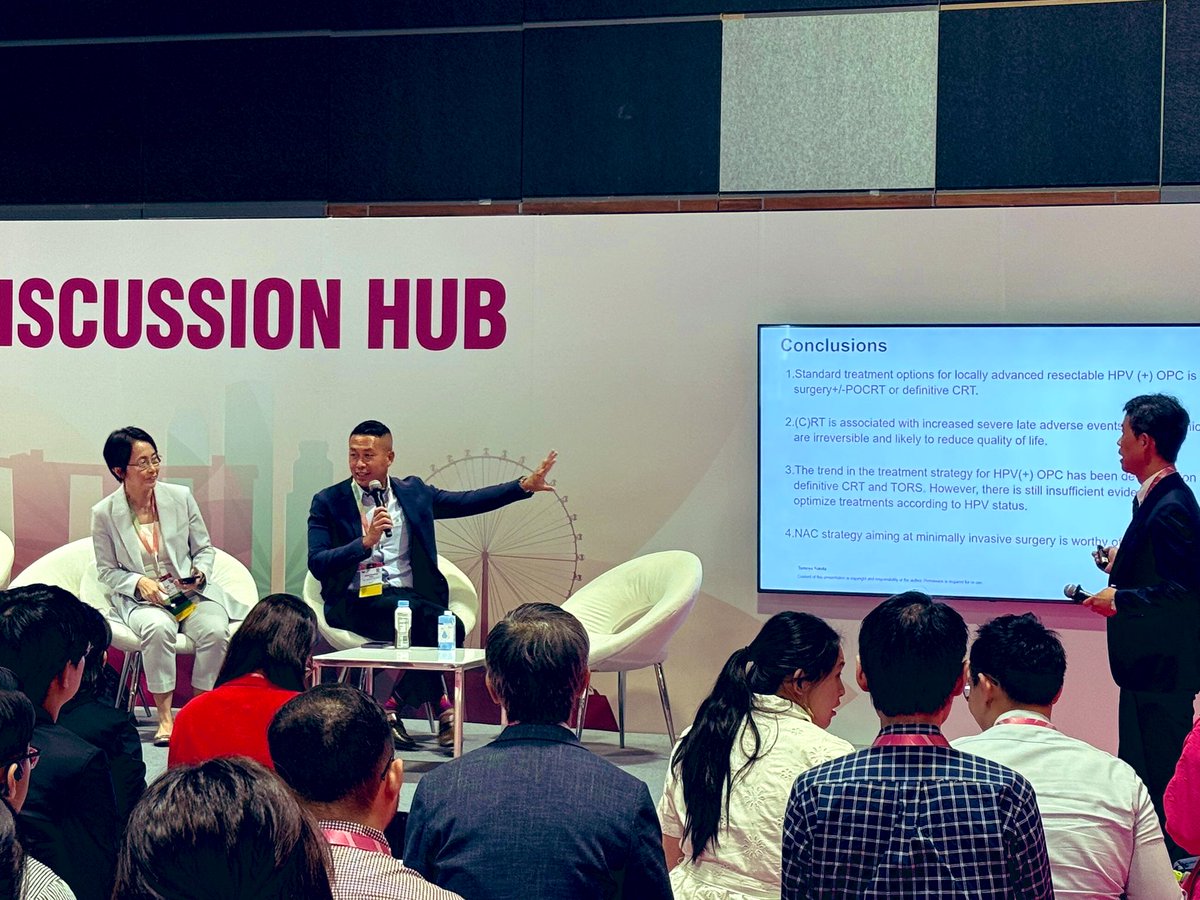 DrMLChua's tweet photo. #ESMOASIA25
Thanks to @myESMO Dr Oosting for supporting #HeadNeckCancer in the programme
Always fun to partner with Prof Brigette Ma to moderate #Deescalation of treatments in #HPV #OPSCC https://t.co/1brbfglbMR