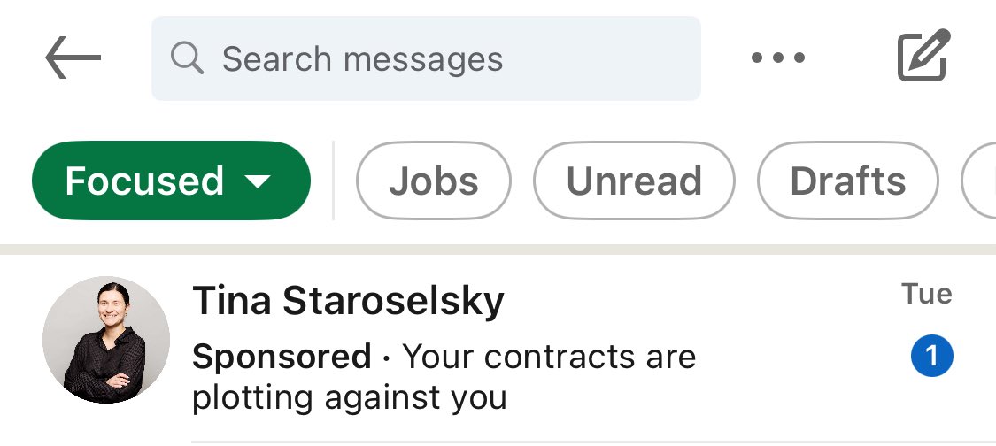 BasedHylia's tweet photo. Terrifying sponsored message on LinkedIn https://t.co/IgsXKiovlI