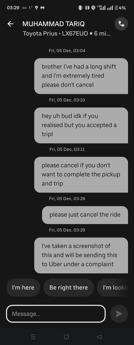 catghost417's tweet photo. Added context, I have had a phone call where he pretended as if he hadn't accepted the ride https://t.co/2NszOUO2q6