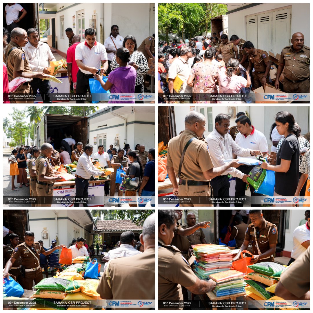 CPM Sri Lanka, under the SAHANA CSR Project, supported over 200 families in 3 divisions in Wennappuwa with essential supplies. 

Grateful to ASP Asela Pulwansha, Officers, Dr. Ranga Jayakody, our staff, members, and community for their support.

For more! shorturl.at/Xnmd1