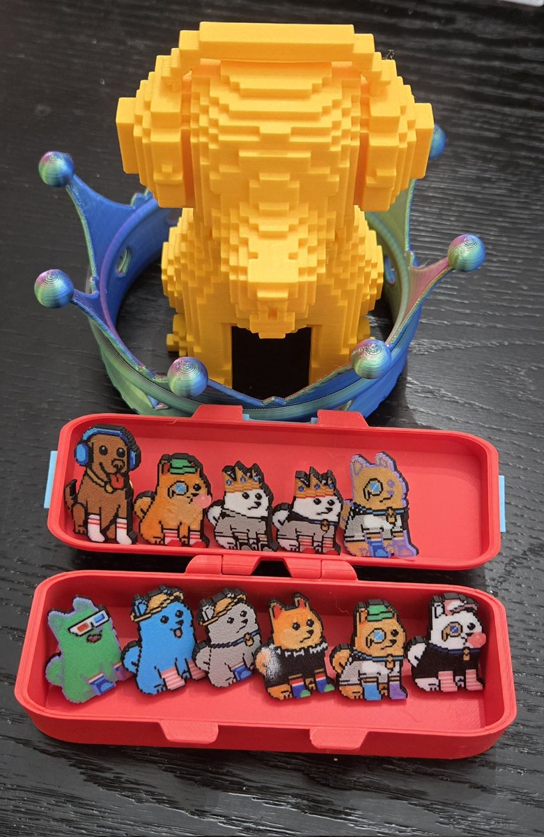 VCAdam's tweet image. Big shout-out to @ProfProdigal for the amazing order! 

He even made a box for the @Sock_Inu NFT pins and a crown for my pup!

Go check out all things SINU, one of the OG projects in my personal community at @Coynzy that I met thru Major Trending 🎩

sockinu.com
