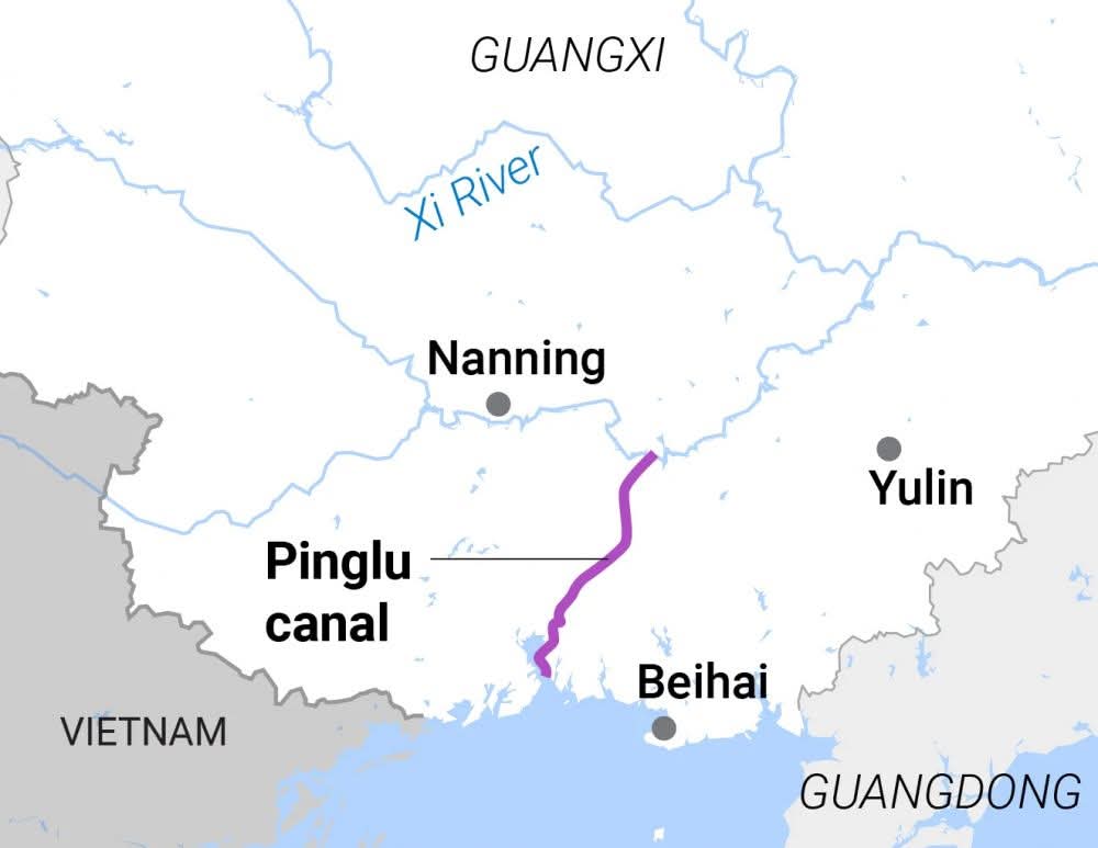Chưa từng có trong lịch sử: Trung Quốc âm thầm xây kênh đào 134 km xuyên núi cho phép tàu 5.000 tấn đi thẳng từ nội địa Quảng Tây ra vịnh Bắc Bộ, vốn đầu tư 270.000 tỷ đồng – tham vọng thay đổi cuộc chơi ở Đông Nam Á?