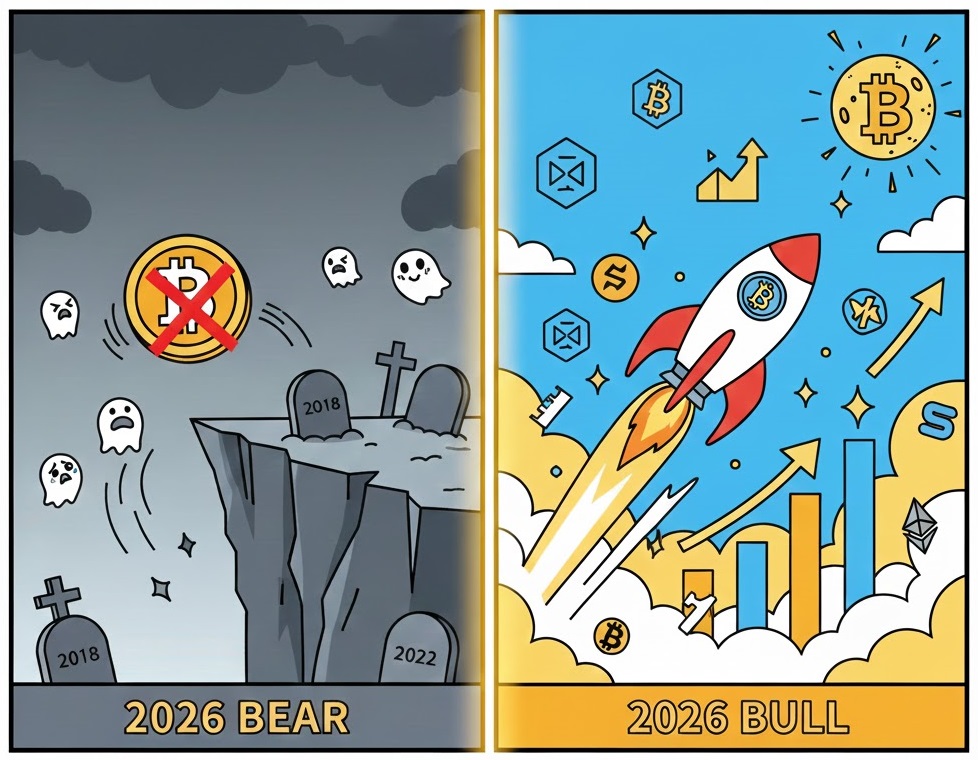 BTC_Bomber's tweet photo. 半減期の翌々年は #仮想通貨 が暴落する。

そんな4年サイクルがある。

なので、2018年・2022年に続き、2026年は暴落する😰

そのような声が多いが、そんなことない。

むしろ逆だ。

2026年は #ビットコイン を中心に価格上昇すると考えている📈 https://t.co/JKqDWZANMx