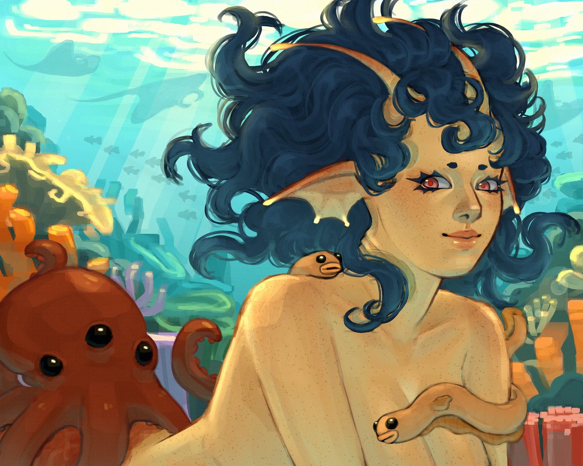 My alien oc but as a mermaid??? #oc #procreate #digitalart