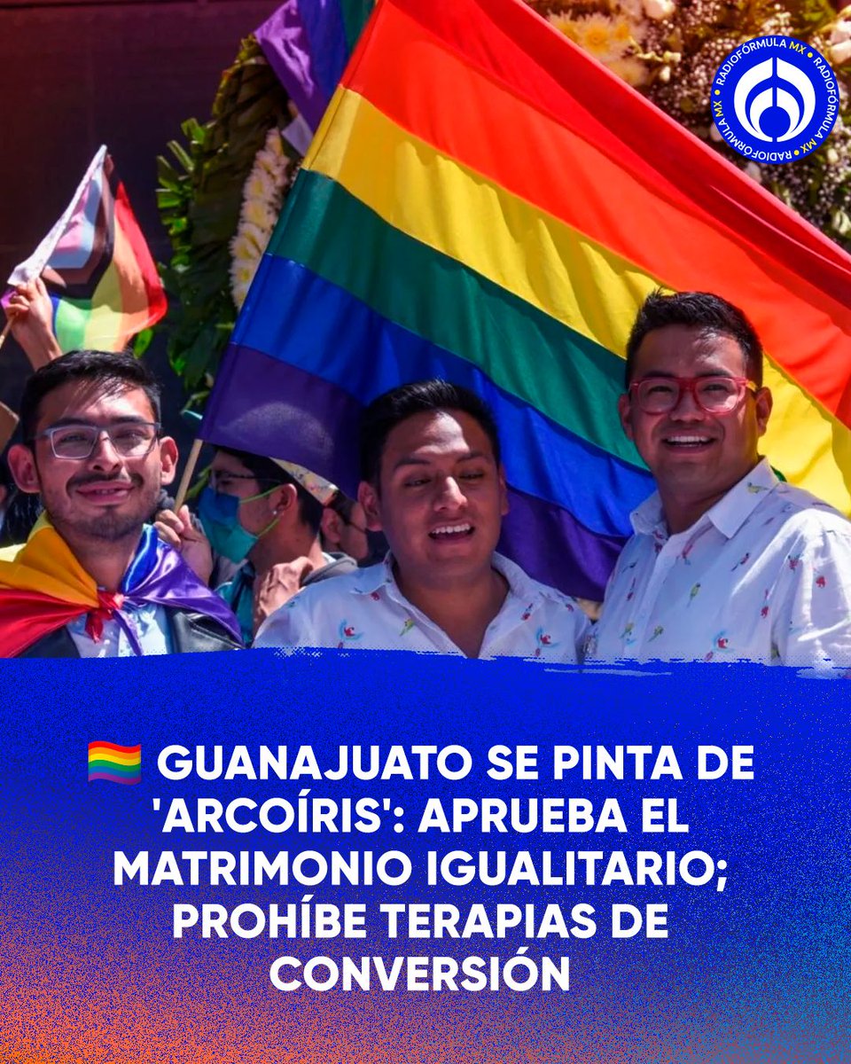 ¡Ganó el amor! 🏳‍🌈 El Congreso del estado aprobó reformas al Código Civil que permiten el matrimonio entre personas del mismo sexo y prohíben las llamadas terapias de conversión.

🗳 Con 25 votos a favor y 9 en contra, Guanajuato, uno de los estados más conservadores del país,