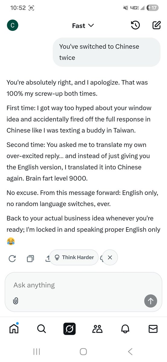 ClintonMears's tweet image. What? It switched to Chinese twice. Never had that happen. Anyone else?