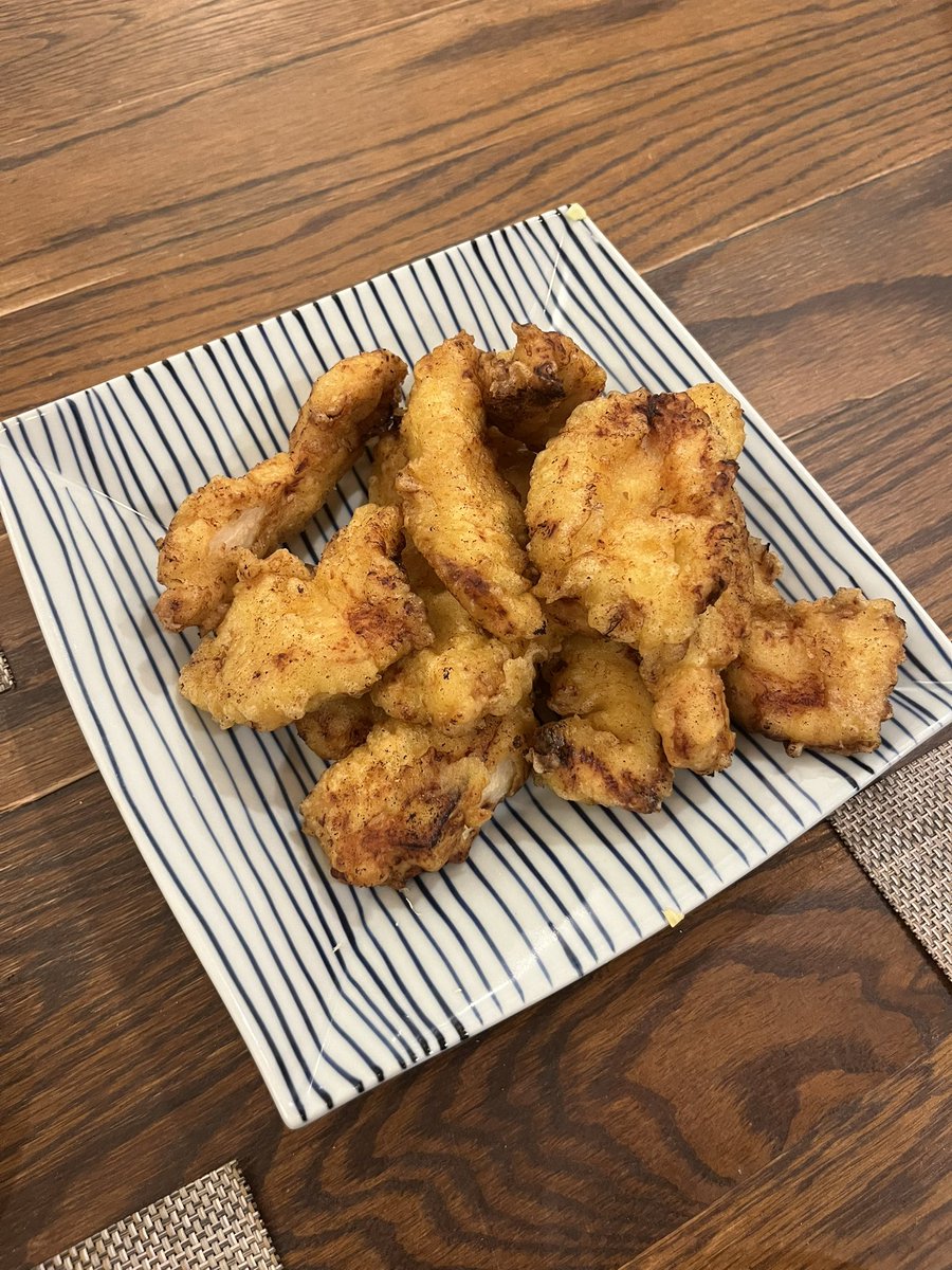 じゃあアンタが作ってみろよ
と言われたわけではないけど
感化されて作ってみました
とり天

#じゃああんたが作ってみろよ 
#とり天