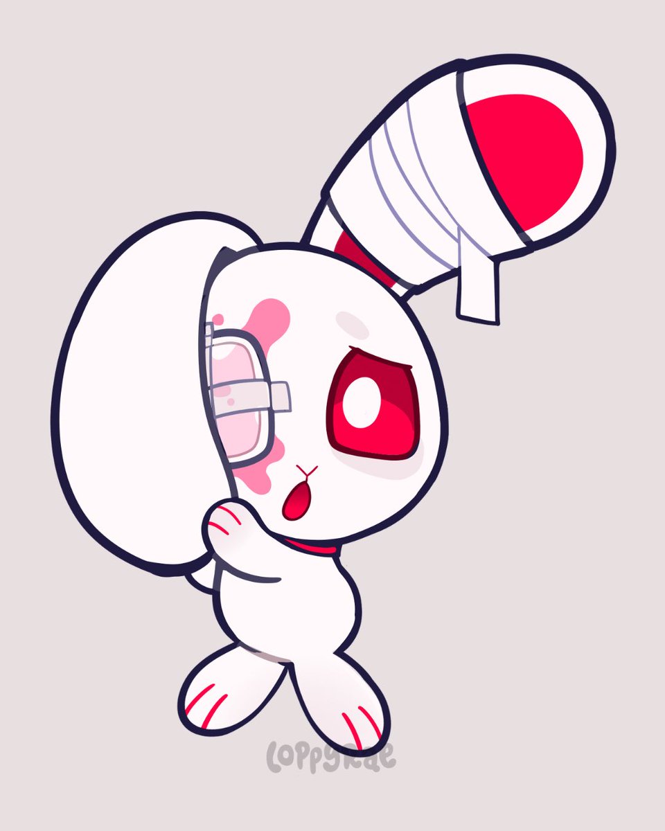 LoppyRae's tweet image. she’s an unlucky rabbit… 🐇