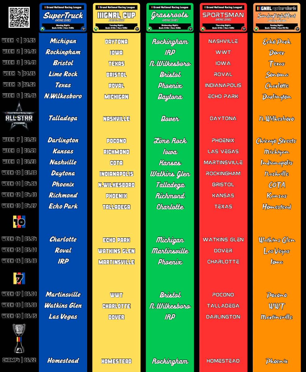 2026 schedule is out.