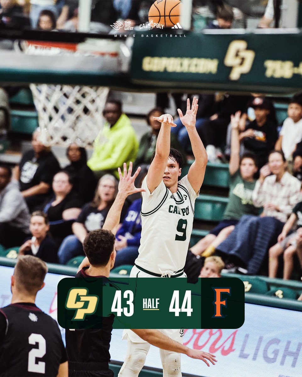 calpolymbb's tweet image. Half in Fullerton🏀