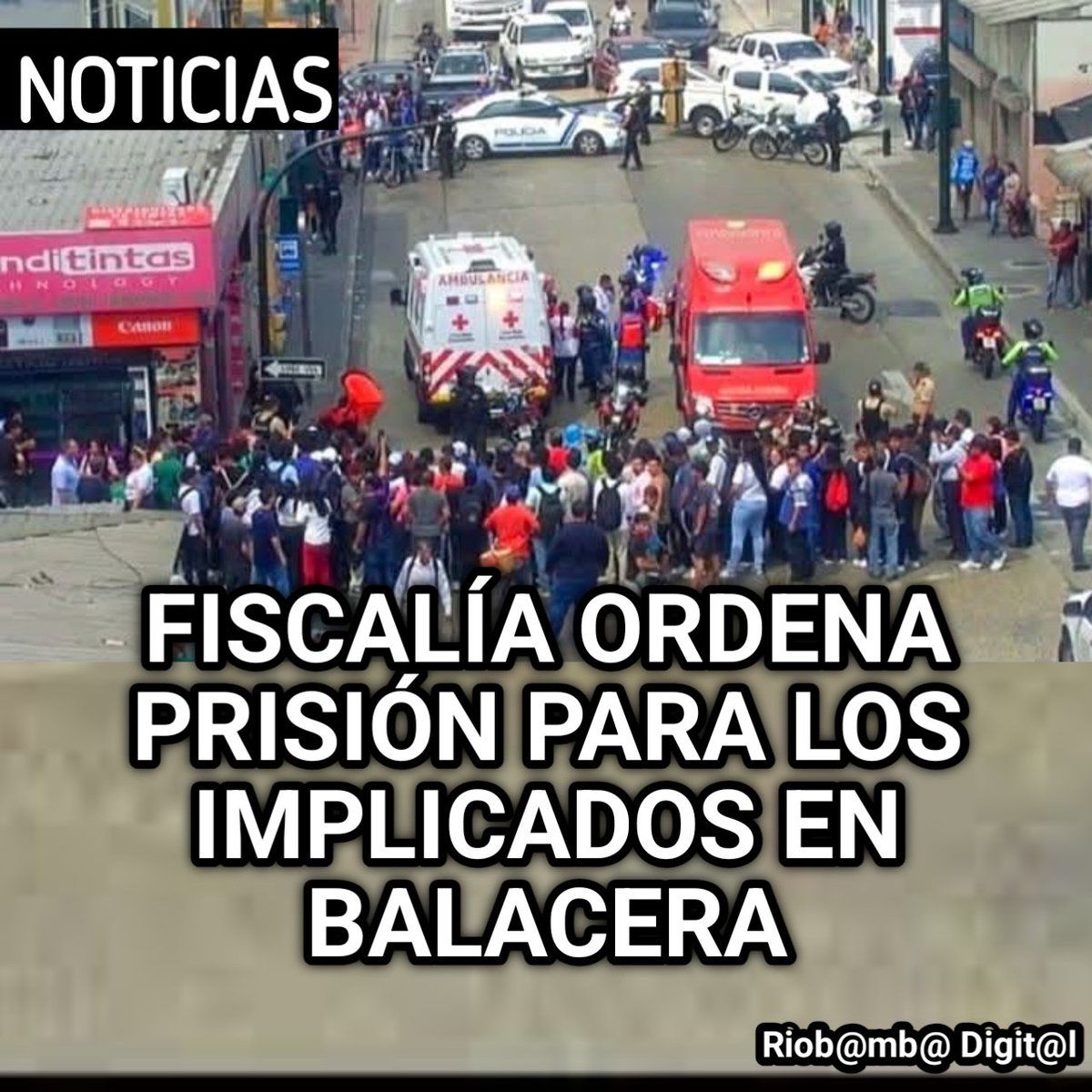 #NOTICIAS: FISCALÍA ORDENA PRISIÓN PARA LOS IMPLICADOS EN BALACERA

En base a los indicios presentados, la Fiscalía del #guayasecuador  solicitó la prisión preventiva en contra de Keudy Ch. y Daniel C., quienes estarán procesados por los presuntos delitos de #Robo y #Homicidio.