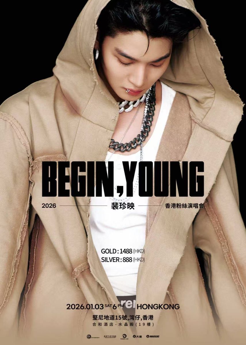 [📢] 2025 BAE JINYOUNG 
FAN CONCERT <BEGIN, YOUNG> 
in HONGKONG 티켓 오픈 안내

🔗 baejinyoung.bstage.in/contents/69325…

#배진영 #BAEJINYOUNG
#BEGIN_YOUNG