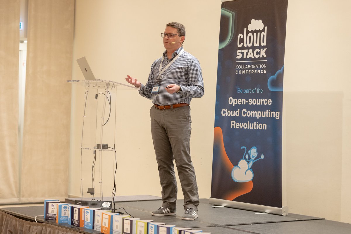 CloudStack's tweet image. #CloudStackCollabRecap! Simon Weller explains how cloud providers can move from a simple provider to a strategic partner by using CloudStack’s flexibility to differentiate beyond price and innovate in service delivery and customer support.  

Subscribe! 
👉cloudstack.short.gy/uJ1Z8H