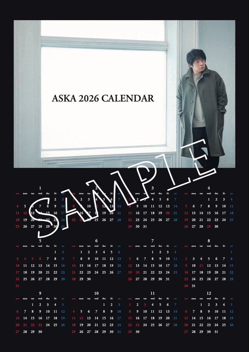 ASKA GOODS情報】 ASKA 2026年のポスターサイズカレンダーECサイトにて