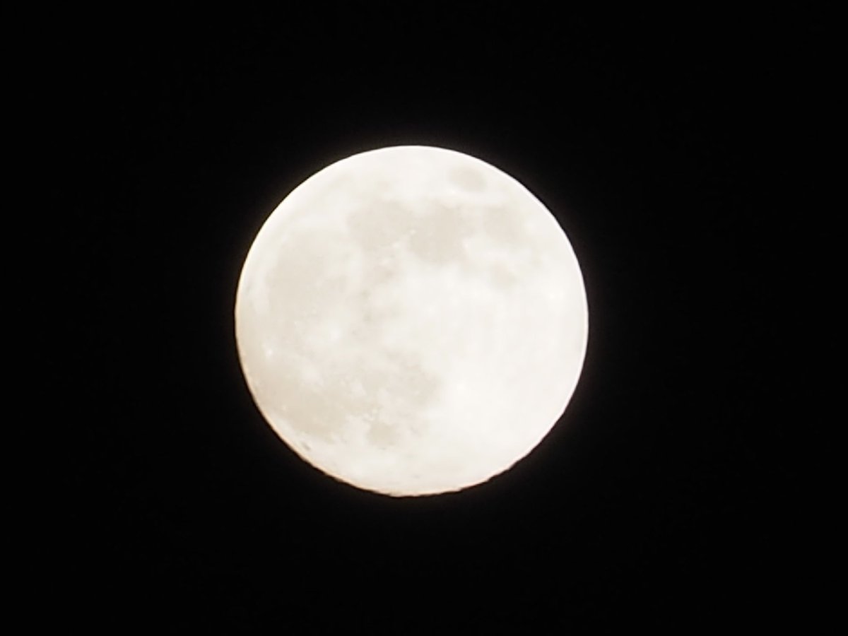 kosmos_77's tweet image. 昨日の月🌕
ちょっと設定が甘くて月の模様が薄いけれど…