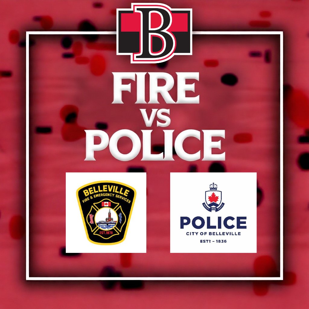d_chief_smith's tweet image. Its happening, Friday December 5th at 1:30pm in the CAA Arena in @BellevilleON , home of our Sens.  FIRE vs POLICE.  Come cheer on @BellevilleFire !  We're ready for you BPS.
