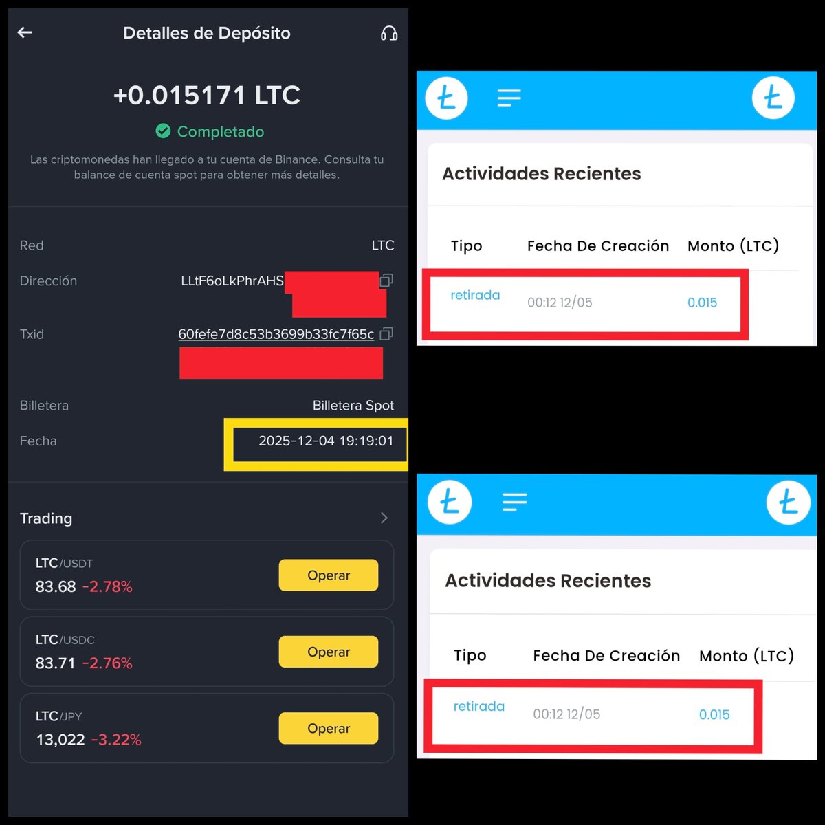 🔵MINERIA GRATIS Y DE INVERSIÓN LITECOIN🔵
earnltc.io/r/651154
1️⃣RETIRO ÉXITOSO:
🔵 0.015171 LTC 🔵
🕹️ EQUIVALEN A 1.27 USDT
#Colombia #criptomoneda #Criptomonedas #ltc #FelizViernes #litecoin 👍🏻👍🏻