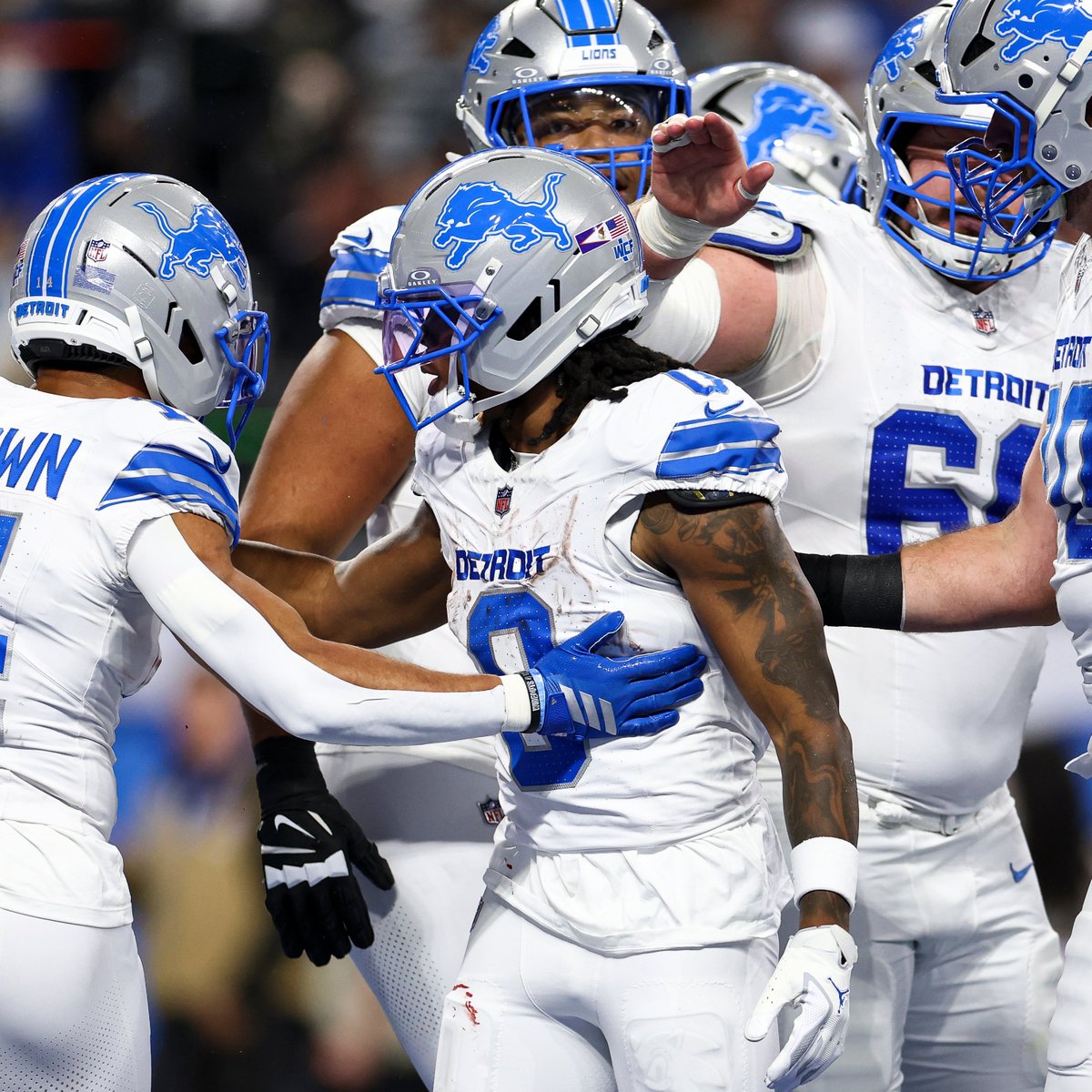 Jahmyr Gibbs ties HOF Randy Moss for the most TDs, including playoffs, by any player in NFL history prior to turning 24 years old🤯

<a href="/Lions/">Detroit Lions</a> | #OnePride