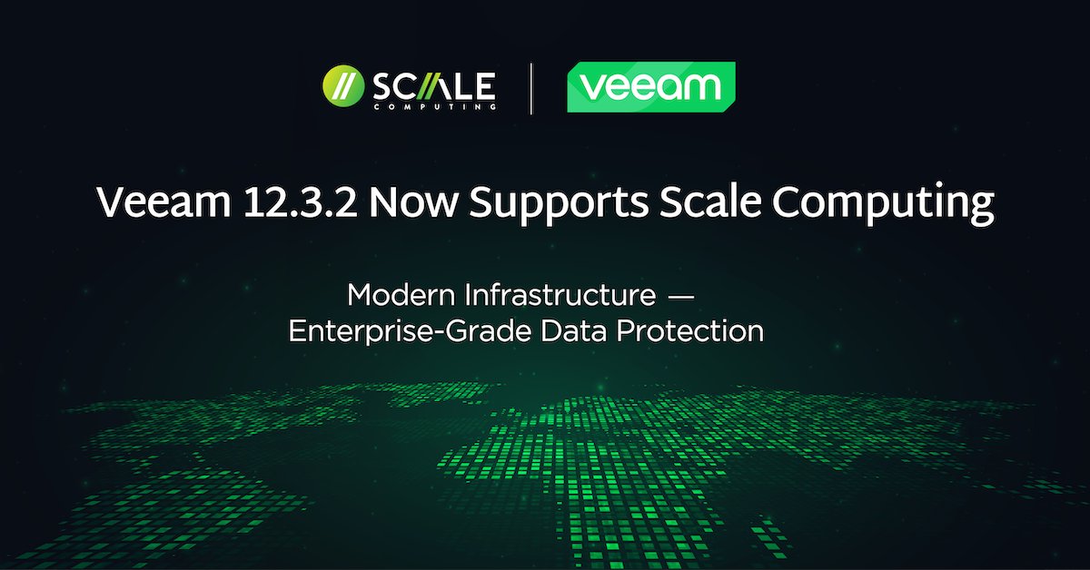 TricloudData's tweet image. 🚨 Big news: Veeam Backup &amp;amp; Replication v12.3.2 now supports agentless backups on Scale Computing HyperCore! No agents, no legacy stacks—just simple, secure, scalable protection.

Learn More: imptr.io/a7efkm 
#Veeam #ScaleComputing #HCI #EdgeComputing