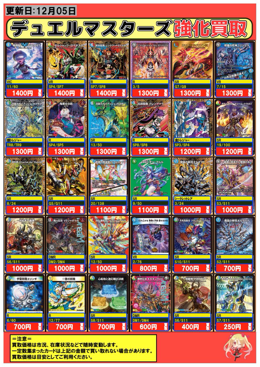 デュエルマスターズ】【#デュエマ】買取情報 ↓↓最新弾の買取表は