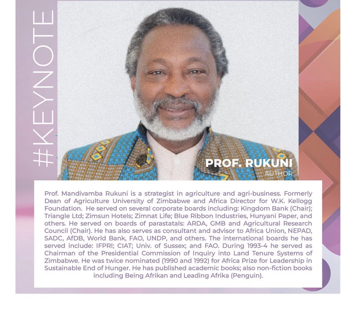 Join us today on Friday drinks as we share a drink with Professor Rukuni. 

In 1993, Prof was the chairman of the presidential commission of inquiry into Land tenure systems of Zimbabwe. 

We want to do a deep dive of the past, present and future of land tenure systems in