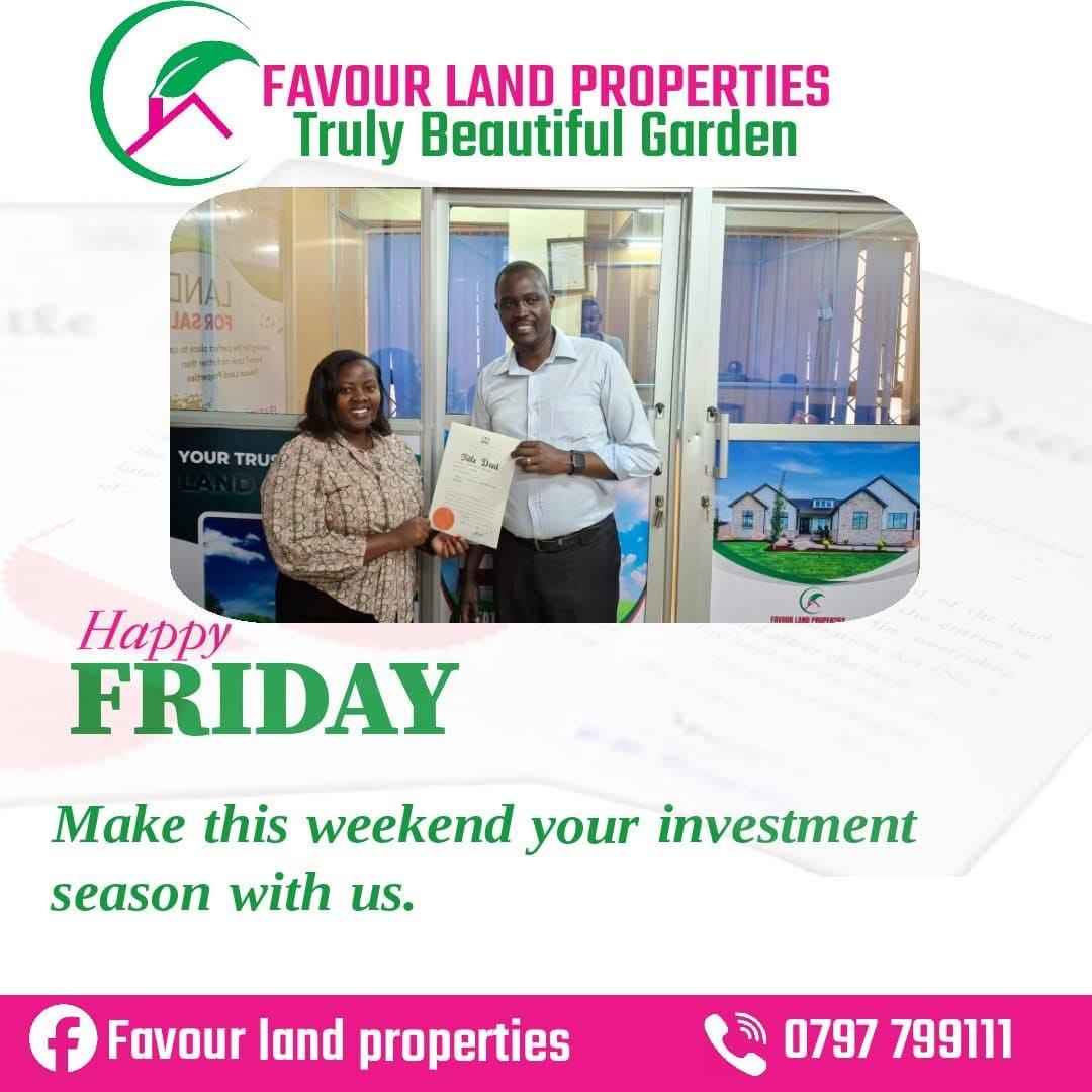 favourland2025's tweet image. 🌟 Happy Weekend, Investors! 🌟
We’re thrilled to bring you exclusive weekend offers this December. ✨ Secure your spot today and unlock the best deals of the season! ✨
#HappyWeekend #DecemberOffers #BestDeals #TrulyBeautifulGarden
📞0797 799 111