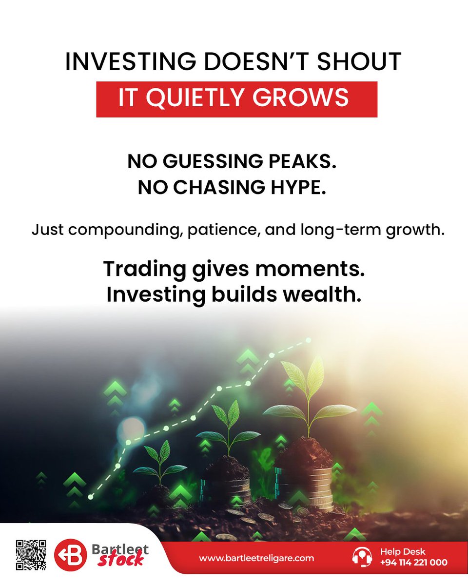 BartleetStock's tweet image. Trading might give you moments - but investing builds your wealth.
Slow, steady, and consistent always wins the long game.

#Bartleet #InvestSmarter #LongTermWealth #WealthBuilding