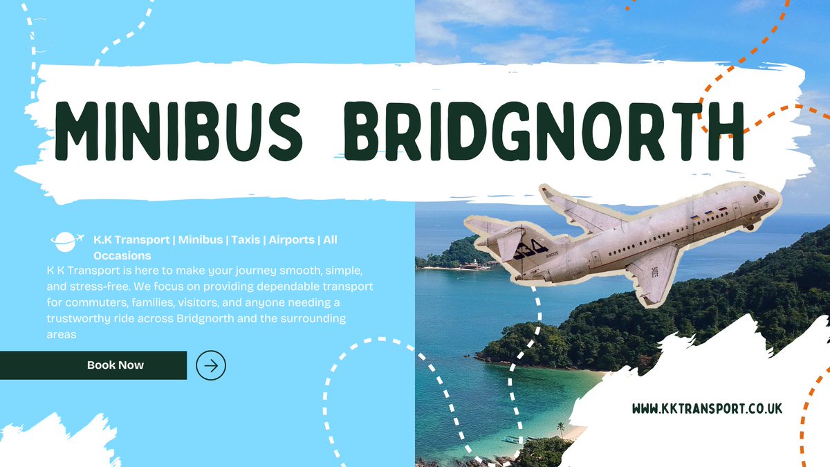 kktransport7's tweet image. Need a reliable minibus in Bridgnorth for daily travel or special occasions?
K K Transport offers safe, comfortable group travel, airport transfers &amp;amp; more. 
Book now  kktransport.co.uk/book-now/
#Bridgnorth #MinibusService #AirportTransfers #GroupTravel #KKTransport