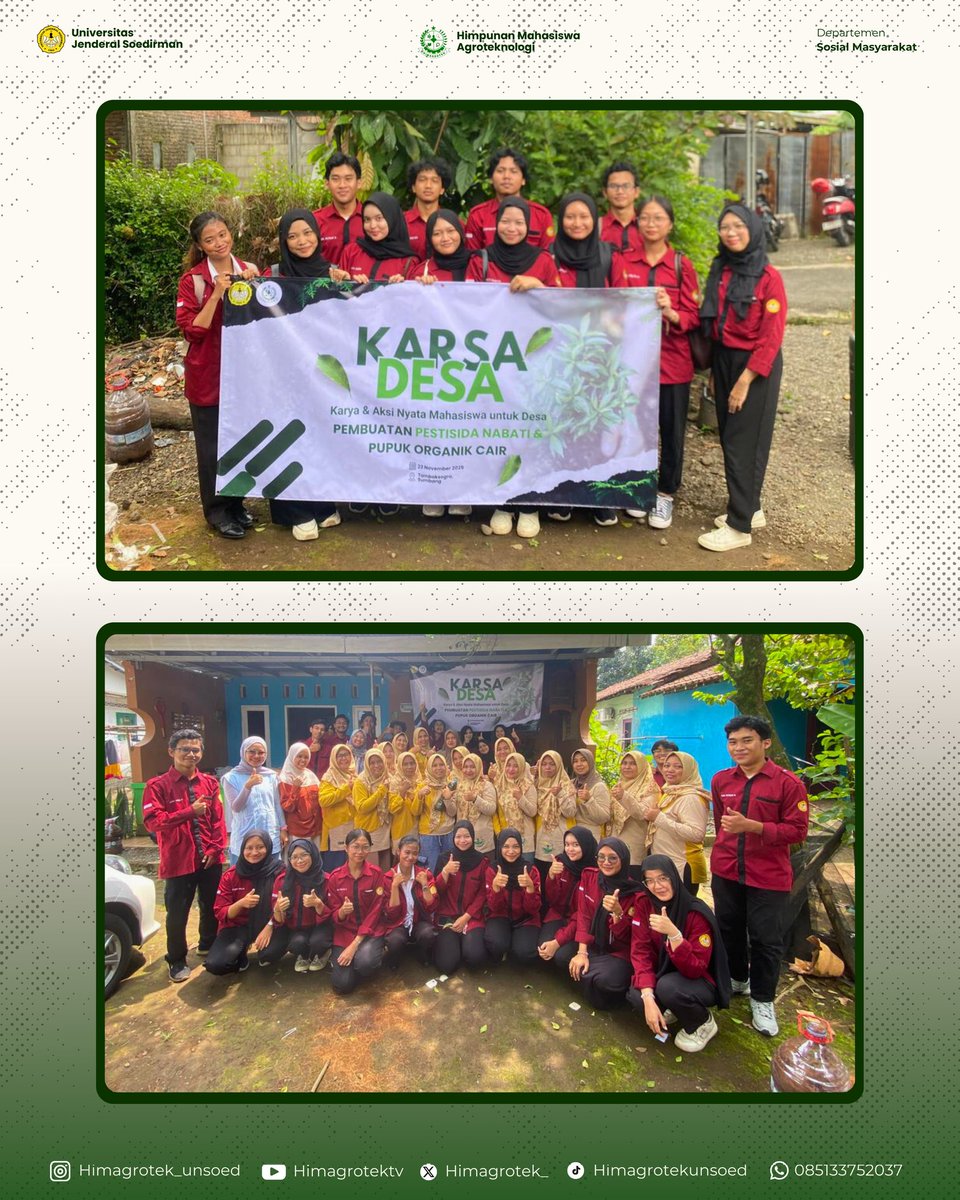 Himagrotek_'s tweet photo. Halo, Agrotekers!🙌🏼

Minggu, 23 November 2025 — Volunteer Karsa Desa di Tambaksogra sukses digelar sebagai bentuk pengabdian Himagrotek kepada masyarakat. 

Terima kasih kepada semua yang berpartisipasi. Semoga ilmu yang diberikan dapat bermanfaat!

HIMAGROTEK? Selalu di hati❤️‍🔥 https://t.co/STQJ8eGp32