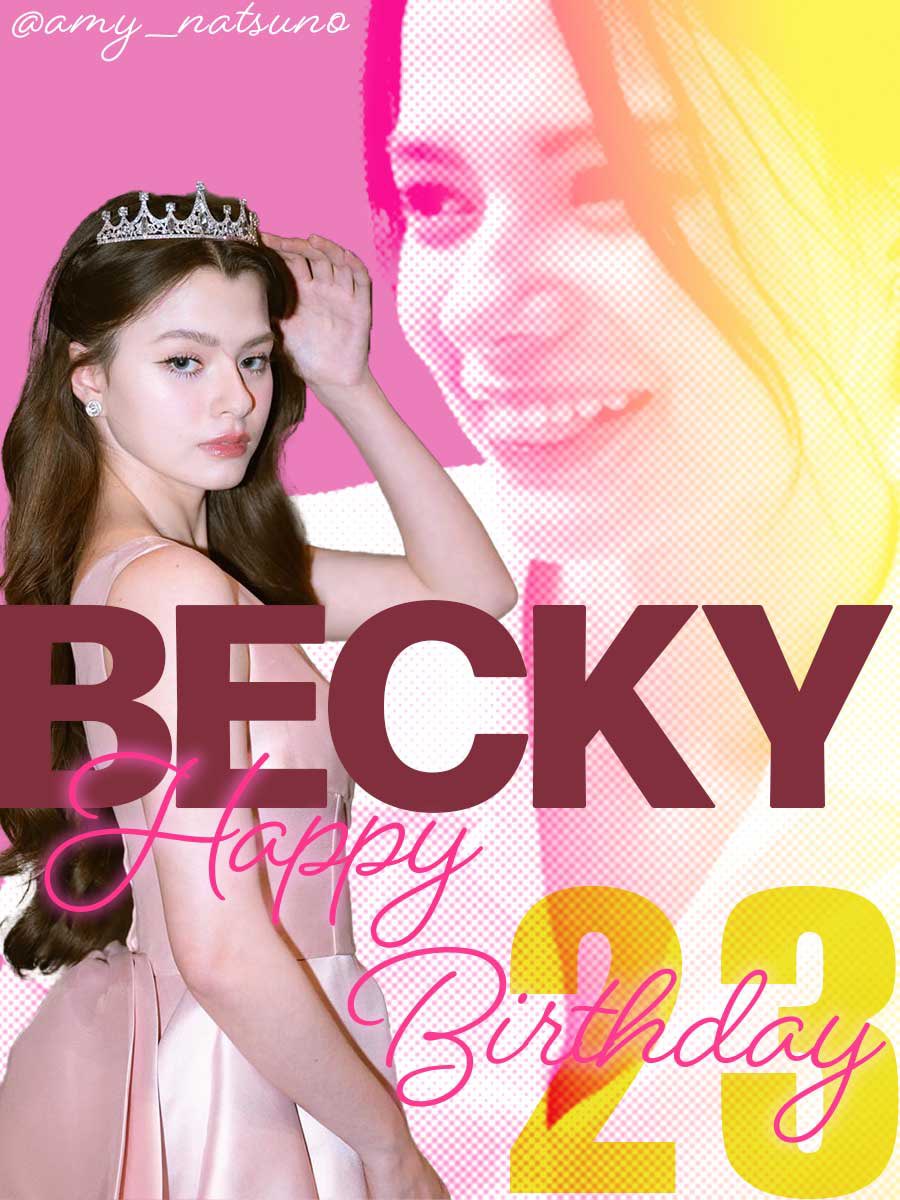 amy_natsuno's tweet photo. 🎉Beckyちゃん23歳おめでとう🎂

心優しいファン思いなところが大好きです😍
演技が好きと言ってたBeckyちゃん…今後も期待してます！！
これからも色々な役柄で演技を見たいな💕
P’Freenと仲良くね🫶
Aishiteru〜❤️

HAPPY 23RD REBECCA DAY
#23ปีBeckyNewEra
#beckysangels‌ 
#BeckyArmstrong https://t.co/RI7uy4qhbe
