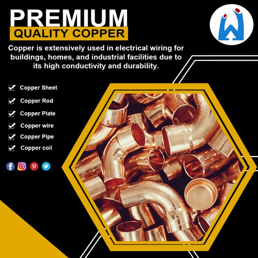 india_worlds's tweet image. #CopperExport #CopperProducts #CopperIndustry #B2BSupply #MetalExport #CopperFittings #CopperPipes #CopperWires #GlobalTrade #CopperManufacturing #WholesaleCopper #ElectricalCopper #QualityAssured #IndustrialSupply #MetalMarket #CopperRod #CopperSolutions #CopperBusiness