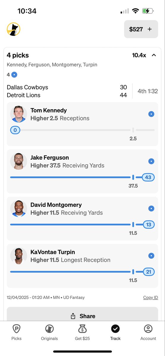 MickManShift's tweet photo. @UDSupport @IAMFUSWAYJONES Betting early can be good sometimes. Or it can screw you over when the main guy comes back😭🤦‍♂️ https://t.co/qA6iqOrNBL