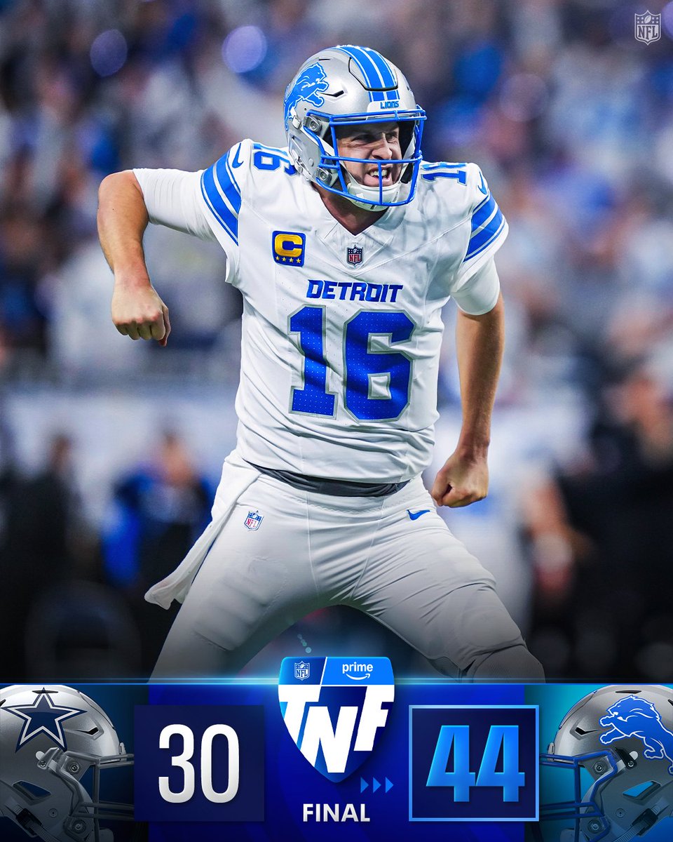 FINAL: The @Lions hang 44 on TNF to secure the win!