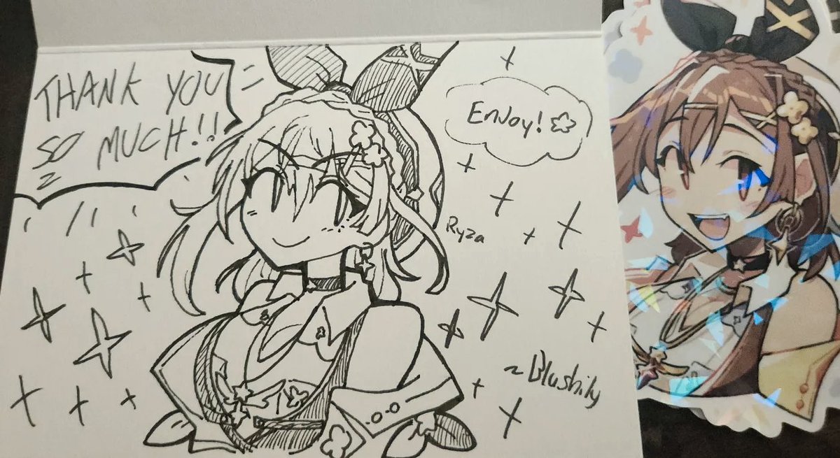 I make hand-drawn cards for every sticker parcel! 💝 
