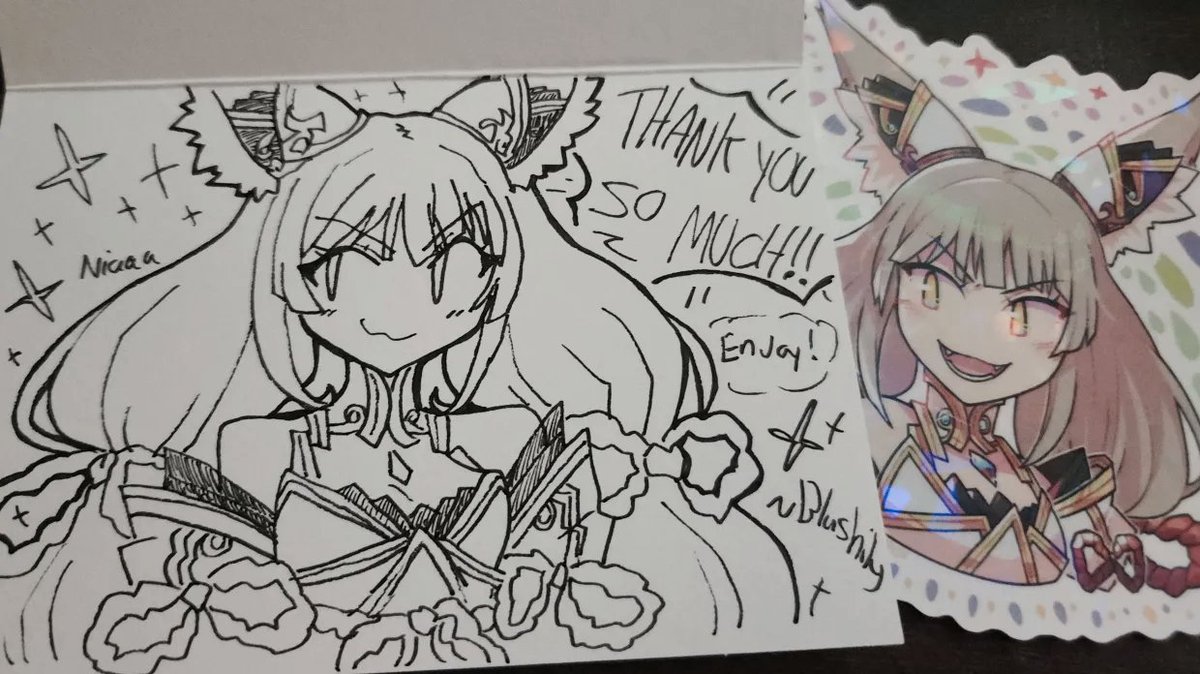 I make hand-drawn cards for every sticker parcel! 💝 