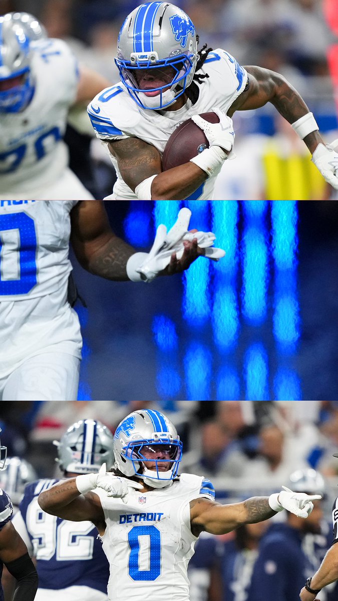 🦁 3 TDs
🦁 120 total yards
🦁 Tied for most TDs before turning 24 (47)

Welcome to the Jahmyr Gibbs show 🔥