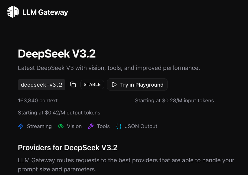 llm gateway screenshot
