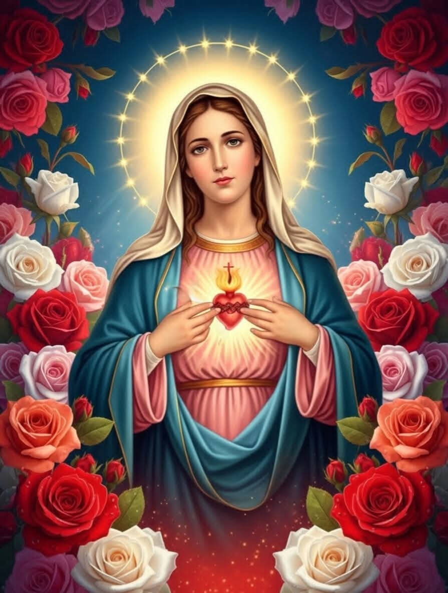 Maria0373042134's tweet image. Novena All'immacolata Concezione Settimo Giorno Rosa Mistica Prega Per Noi 🥀