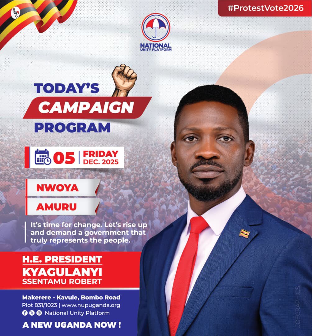 NWOYA
AMURU
#ANewUgandaNow
#ProtestVote2026 
#PeoplePowerOurPower