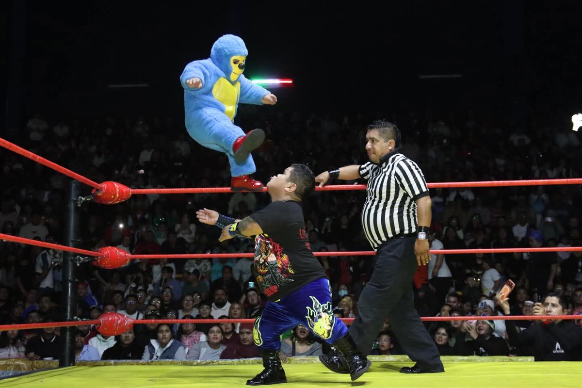 LaTijeraLucha's tweet photo. El clásico de micro estrellas #CMLL hace erupción en el #TemploDeLaMagiaLuchistica, cuando de gran manera #KeMonito y #PericoZacarias al venir de atrás para doblegar a #KeMalito y #Chamuel,en un “fiestón” en el “Coso de la Av. Carmelo Pérez”, que goza con la espectacularidad... https://t.co/xAm13W75N3