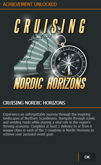 Jbsnake_'s tweet photo. Wrapped up the Nordic Horizons event—nothing beats hauling through the north. 🇳🇴🇸🇪 🇫🇮 
@SCSsoftware 
#CruisingNordicHorizons 
#ets2 https://t.co/97a0iGuQRr