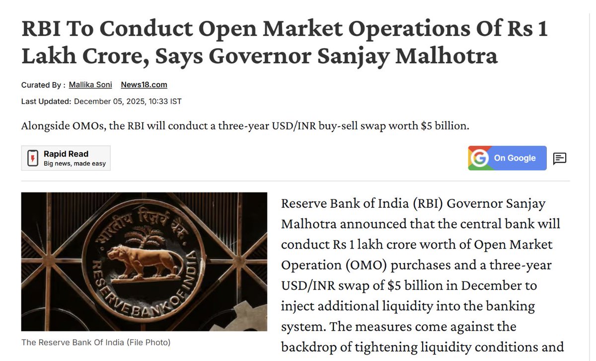 💥RBI to inject 1 lakh crore in the market. Preparations begin for the  Financial crisis in the West.