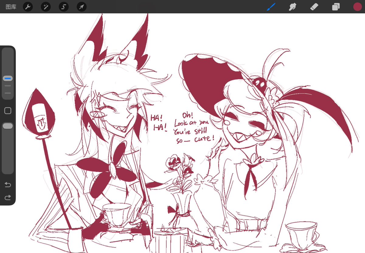 Eoveit's tweet photo. #HazbinHotel #Alastor #Niffty #RadioRose https://t.co/tQp98PV2yx