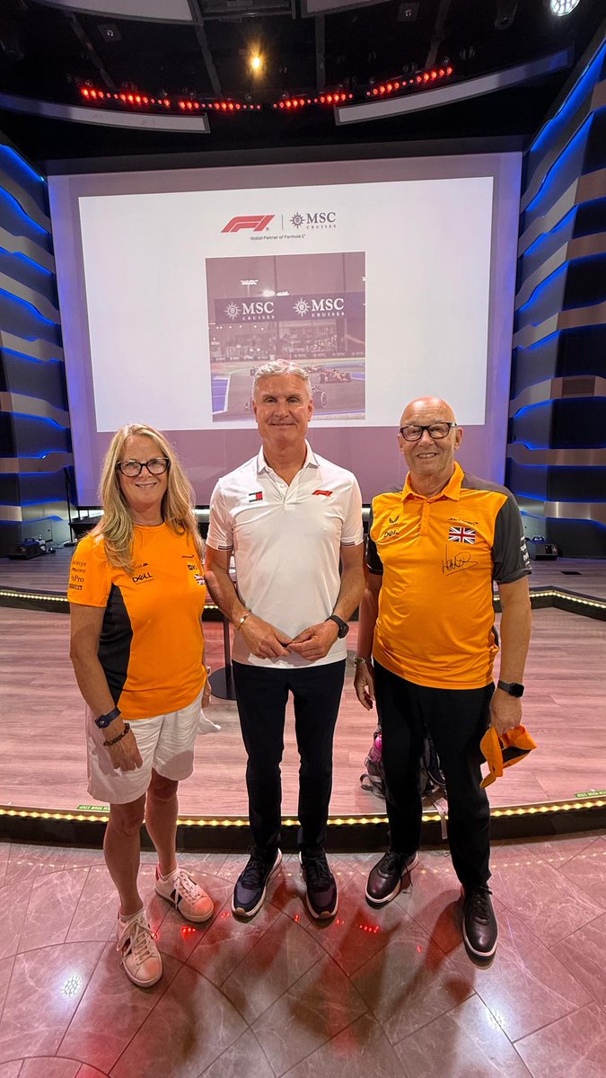 It was great meeting David Coulthard on the eve of the penultimate race of the season. What an entertaining speaker he is too #F1 #qatargp