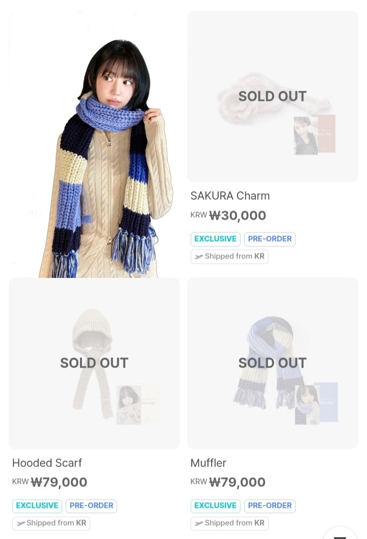 SAKURA 'KKUROCHET Season 2' - Muffler, Hooded Scarf, and SAKURA