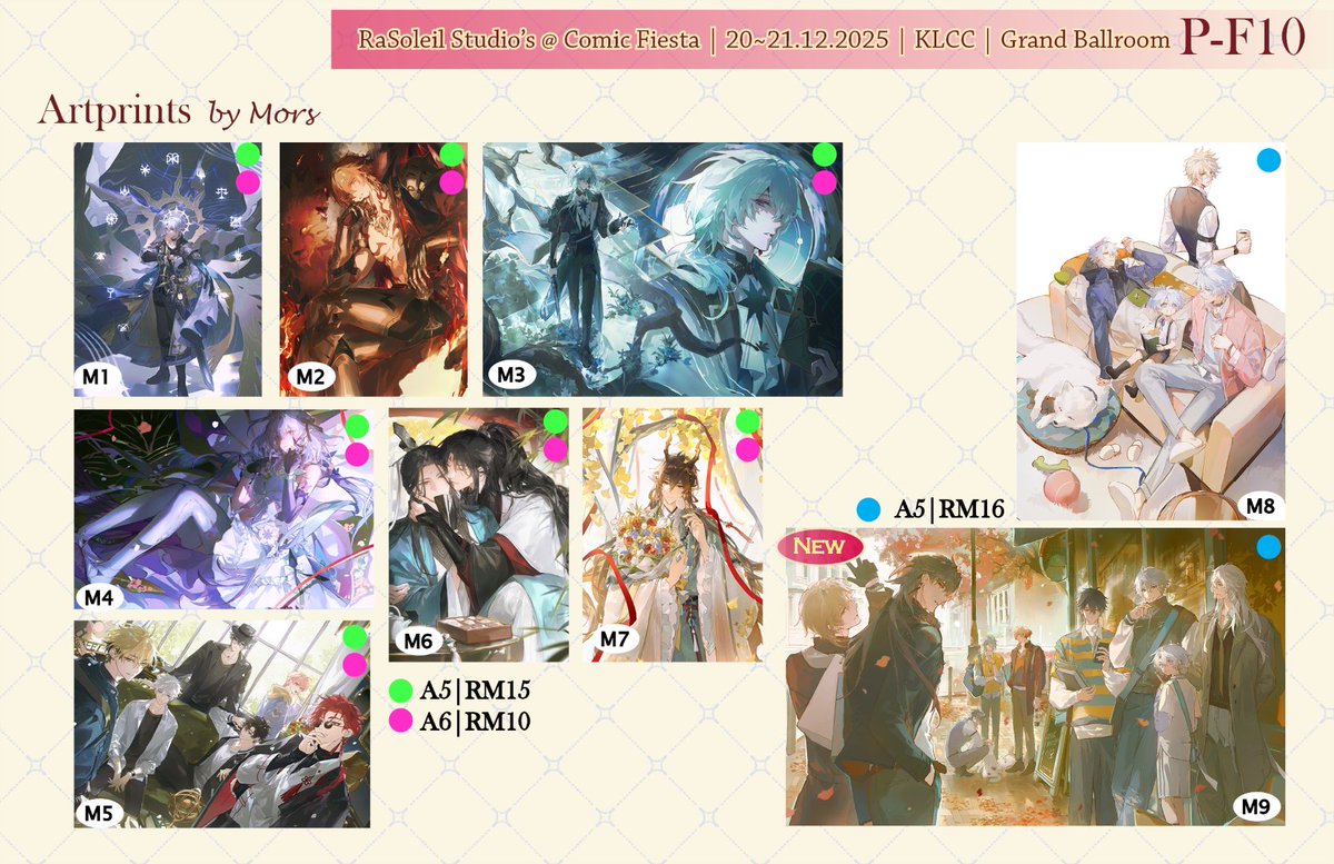 ChronismN's tweet image. Hello~ It's that time of the year again ^^ RaSoleil Studio will be boothing together with @mors_gn and @hinatsukkii 
Here's our catalogues + PO form link in the replies!