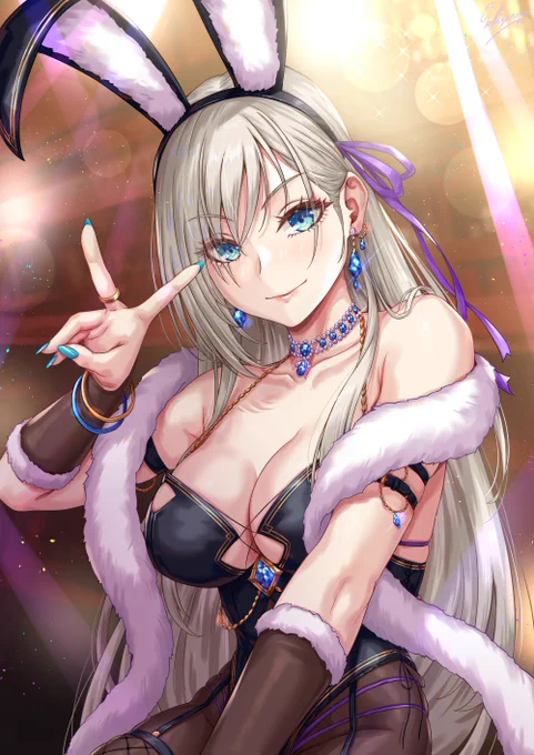 銀髪バニーガールお姉さんゴージャスver ピース